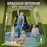 TIMBER RIDGE 5-9 Person SUV Tent with Screen Porch and Awning for Family Camping, Weather Resistant and Portable Van or Car Tent, Includes Rainfly and Storage Bag, 13' W X 10' L X 7.1' H, Green