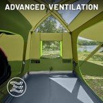 TIMBER RIDGE 5-9 Person SUV Tent with Screen Porch and Awning for Family Camping, Weather Resistant and Portable Van or Car Tent, Includes Rainfly and Storage Bag, 13' W X 10' L X 7.1' H, Green