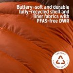 Kelty Supernova 0 Degree Down Sleeping Bag, Compact + Lightweight, Roomy Shape for All Body Types and Sleep Positions, Recycled Shell Fabrics, 2024 (Long)