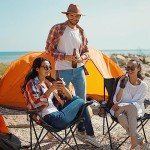 WEIDIORME 2 Pack Lightweight Camping Chairs for Adults & Teens, 250LBS Capacity Foldable Portable Chairs with Carry Bag, Compact Design for Camping, Beach, Picnics, and Outdoor Events