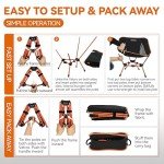 MARCHWAY Lightweight Folding Camping Chair, Stable Portable Compact for Outdoor Camp, Travel, Beach, Picnic, Festival, Hiking, Backpacking, Supports 330Lbs (Orange)