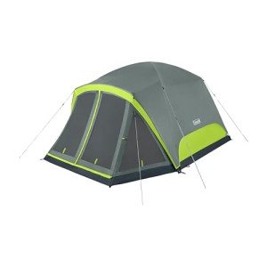 Coleman Skydome 6-Person Camping Tent with Screen Room, Rock Grey