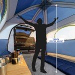 UNP SUV Tent for Camping, 6-Person Car Camping Tents, SUV Tailgate Tent for Outdoor, Easy Set Up with Rainfly 10'x9'x78in(H) (Dark Blue)