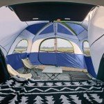 UNP SUV Tent for Camping, 6-Person Car Camping Tents, SUV Tailgate Tent for Outdoor, Easy Set Up with Rainfly 10'x9'x78in(H) (Dark Blue)