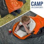 VENTURE 4TH 3-Season XL Backpacking Sleeping Bag, Camping Sleeping Bags for Adults & Kids - Lightweight, Comfortable, Water Resistant, Ideal for Hiking, Camping & Outdoor – Orange/Gray