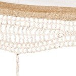 Amazon Basics Double Hammock with 9-Foot Space Saving Steel Stand and Carrying Case, 450 lb Capacity, Beige Stripe with Lace, 110 x 47 x 43 inches