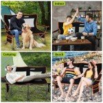 Camping Chairs Oversized Camping Chair Portable Lawn Chair Double Camping Chair for Adults Heavy Duty Folding Chair Support 700LBS with Big Side Organizer Pockets for Camping/Car Trunk/Beach/Campfires
