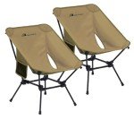 MOON LENCE Portable Camping Chair, Backpacking Chair, Ultralight & Compact, 400 lbs Capacity, for Outdoor Camp, Travel, Beach, Picnic, Hiking (Khaki 2 Pack)