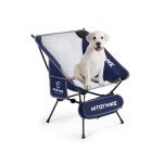 HITORHIKE Camping Chair Backpack Camping Folding Chair Breathable Mesh Structure Aluminum Frame with 2 Side Pockets Camping Chair Compact Ultralight Carrying Bag(Navy Blue,1PC)