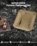 MOON LENCE Portable Camping Chair, Backpacking Chair, Ultralight & Compact, 400 lbs Capacity, for Outdoor Camp, Travel, Beach, Picnic, Hiking (Khaki 2 Pack)