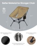 MOON LENCE Portable Camping Chair, Backpacking Chair, Ultralight & Compact, 400 lbs Capacity, for Outdoor Camp, Travel, Beach, Picnic, Hiking (Khaki 2 Pack)