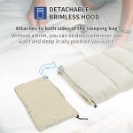 Naturehike Camping Sleeping Bag, Spliceable Double Sleeping Bag for Adults&Kids, Cold&Warm Weather, Lightweight, Waterproof, Sleep Bag, LD150 White