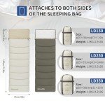 Naturehike Camping Sleeping Bag, Spliceable Double Sleeping Bag for Adults&Kids, Cold&Warm Weather, Lightweight, Waterproof, Sleep Bag, LD150 White