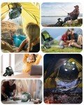 Camping Fan with LED Lantern, 8000mAh Rechargeable Battery Powered Tent Fan for Camping Hanging, Camping Outdoor Fan with Remote, 4 Speed Camping Fan for Tents,Travel,Home,Fishing,Sleep,Emergency