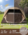 LOYEAHCAMP 4 Person Blackout Camping Tent, Easy Setup Waterproof Family Dome Tent for Camping with Rainfly, Portable Double Layer Large Family Tent for Outdoor Camping&Hiking