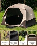 LOYEAHCAMP 4 Person Blackout Camping Tent, Easy Setup Waterproof Family Dome Tent for Camping with Rainfly, Portable Double Layer Large Family Tent for Outdoor Camping&Hiking
