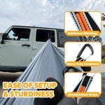 NATUREFUN Ultra-Light Travel Camping Hammock | 300kg Load Capacity,(300x200cm) Breathable,Quick-Drying Parachute Nylon | 2 x Premium Carabiners,2 x Nylon Slings Included | for Outdoor Indoor Garden