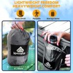 NATUREFUN Ultra-Light Travel Camping Hammock | 300kg Load Capacity,(300x200cm) Breathable,Quick-Drying Parachute Nylon | 2 x Premium Carabiners,2 x Nylon Slings Included | for Outdoor Indoor Garden