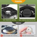 Habitio 2-Burner Camping Stove Foldable, Portable Propane Camp Stove with 16000 BTU Adjustable Burners and Piezo Ignition, Folding Stove with Carry Bag & Handle for Camping, Tailgating, Backyard BBQ