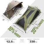 Night Cat Camping Cot Tent - Waterproof 1-Person Off-Ground Combo Cot Bed for Adults Portable Easy Set-up Tent