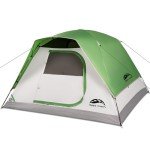 Happy Travel Camping Tent, 4 Person Dome Tents for Camping with Rainfly, Waterproof Clip Easy Setup Portable Family Tent with Mesh Windows, 20% More Headroom Backpacking Tents for Camping & Hiking