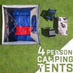 Happy Travel Camping Tent, 4 Person Dome Tents for Camping with Rainfly, Waterproof Clip Easy Setup Portable Family Tent with Mesh Windows, 20% More Headroom Backpacking Tents for Camping & Hiking