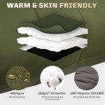 Mummy Sleeping Bag for Adults, Cold Weather Camping Sleeping Bags (25-36℉) with Adjustable Hood, Phone Pocket, Compression Sack for Warm Camping Hiking Outdoor Travel Hunting
