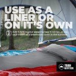 Tough Outdoors Sleeping Bag Liner - Adult Sleep Sack & Travel Sheets-Travel Sleep Sack for Backpacking -Sleeping Bag Liners - Gray with Zipper