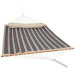 Sunnydaze Quilted Outdoor Hammock with Spreader Bars - Heavy-Duty 450-Pound Capacity Double Hammock for Outside - Mountainside