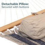 Sunnydaze Quilted Outdoor Hammock with Spreader Bars - Heavy-Duty 450-Pound Capacity Double Hammock for Outside - Mountainside