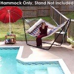 Sunnydaze Quilted Outdoor Hammock with Spreader Bars - Heavy-Duty 450-Pound Capacity Double Hammock for Outside - Mountainside