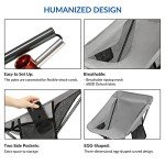 SHALLWE Ultralight Portable Camping Chair,Aviation Aluminum Frame Compact Folding Chairs,300lbs Capacity with Wide Feet and Storage Bag,Suitable for Camping,BBQ,Hiking,Beach,Lawn(Gray)