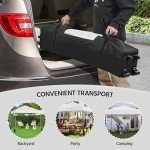 Yaheetech 10x10 1-Person Setup Pop Up Canopy Tent, Instant Portable Commercial Canopy Tent, Outdoor Gazebo with 1-Button Push, Wheeled Bag & 4 Sandbags for Home, Party & Outdoor Activities, White
