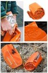 Zmoon Emergency Sleeping Bag Survival Bag, Portable Waterproof Thermal Bivy Sacks,Bivvy Bags,Camping Mylar Sleeping Bag Survival Gear Emergency Blankets Survival Shelter 2 Pack(Orange)