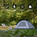 IDOOGEN 2-Person Camping Tent Dome Tent, Easy to Set Up, with Rainfly for Camping, Lightweight Portable Backpacking Tent for Outdoor Camping Hiking