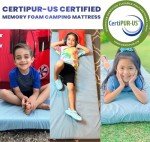 Matrix Cell Memory Foam Roll-Up Camping Mattress for Kids, Folding Sleeping Pad, Cot Mattress, Portable Rollaway Bed