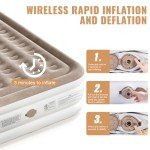 Sebor Air Mattress Queen with Built in Pump, 18" Ultimate Comfort Blow up Mattress Queen with Rechargeable Pump, Colchon Inflatable Mattress for Home, Guest, Camping & Office, Air Bed 650lbs Max