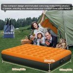 Luxchoice Air Mattress with Built-in USB Rechargeable Pump Camping Inflatable Mattress Portable Blow up Mattress Air Bed Guest Bed for Home Outdoors Hiking Travel
