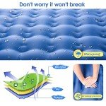 LILTSDRAE Camping Sleeping Pads，Extra Thick 5 Inch Inflatable Sleeping Mat with Pillow Built-in Pump，Oversized Mattress Super Portable Backpacking Sleeping Pad (Blue, Single)