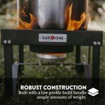 GasOne B-5200K Outdoor Cooker with High Pressure Steel Braided Hose Propane Burner Camp Stove