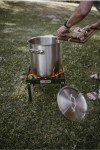 GasOne B-5200K Outdoor Cooker with High Pressure Steel Braided Hose Propane Burner Camp Stove