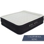 King Koil Premium California King Size Air Mattress with Built-in High-Speed Pump Best for Home, Camping, Guests, Double Airbed Adjustable Blow Up Mattress, Waterproof, 1-Year Warranty
