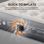 InnoTruth Full Air Mattress with Built-in Pump, 13" Raised Comfort, Durable Inflatable Bed for Home & Guests, Gift for Mom, Ideal for Travel & Camping, Dark Gray