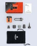 ETENWOLF AIR 3 Air Pump for Inflatables with 2600 mAh Battery & Camping Light, Ultra-Fast and Mini Electric Air Pump, Inflate Deflate for Air Mattress, Pool Floats, Vacuum Storage Bags, Vivid Orange