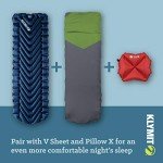KLYMIT Static V Lightweight Inflatable Sleeping Pad | Comfortable, Easy to Inflate Camping Air Mattress for Backpacking and Hiking