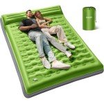 OGERY Sleeping Pad for Camping, 6" Extra-Thick Reinforced Camping Sleeping Pad with Pillows & Built-in Foot Pump, Ultralight Self Inflating Air Mattress Mat for Tent Hiking Essentials Gear