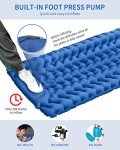 TEMCOO Sleeping Pad for Camping 78''X28'', Camping Sleeping Pad with Pillow Built-in Pump, Camping Air Mattress for Backpacking, Traveling ‎Navy Blue
