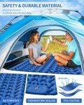 TEMCOO Sleeping Pad for Camping 78''X28'', Camping Sleeping Pad with Pillow Built-in Pump, Camping Air Mattress for Backpacking, Traveling ‎Navy Blue