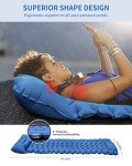 TEMCOO Sleeping Pad for Camping 78''X28'', Camping Sleeping Pad with Pillow Built-in Pump, Camping Air Mattress for Backpacking, Traveling ‎Navy Blue