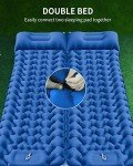 TEMCOO Sleeping Pad for Camping 78''X28'', Camping Sleeping Pad with Pillow Built-in Pump, Camping Air Mattress for Backpacking, Traveling ‎Navy Blue